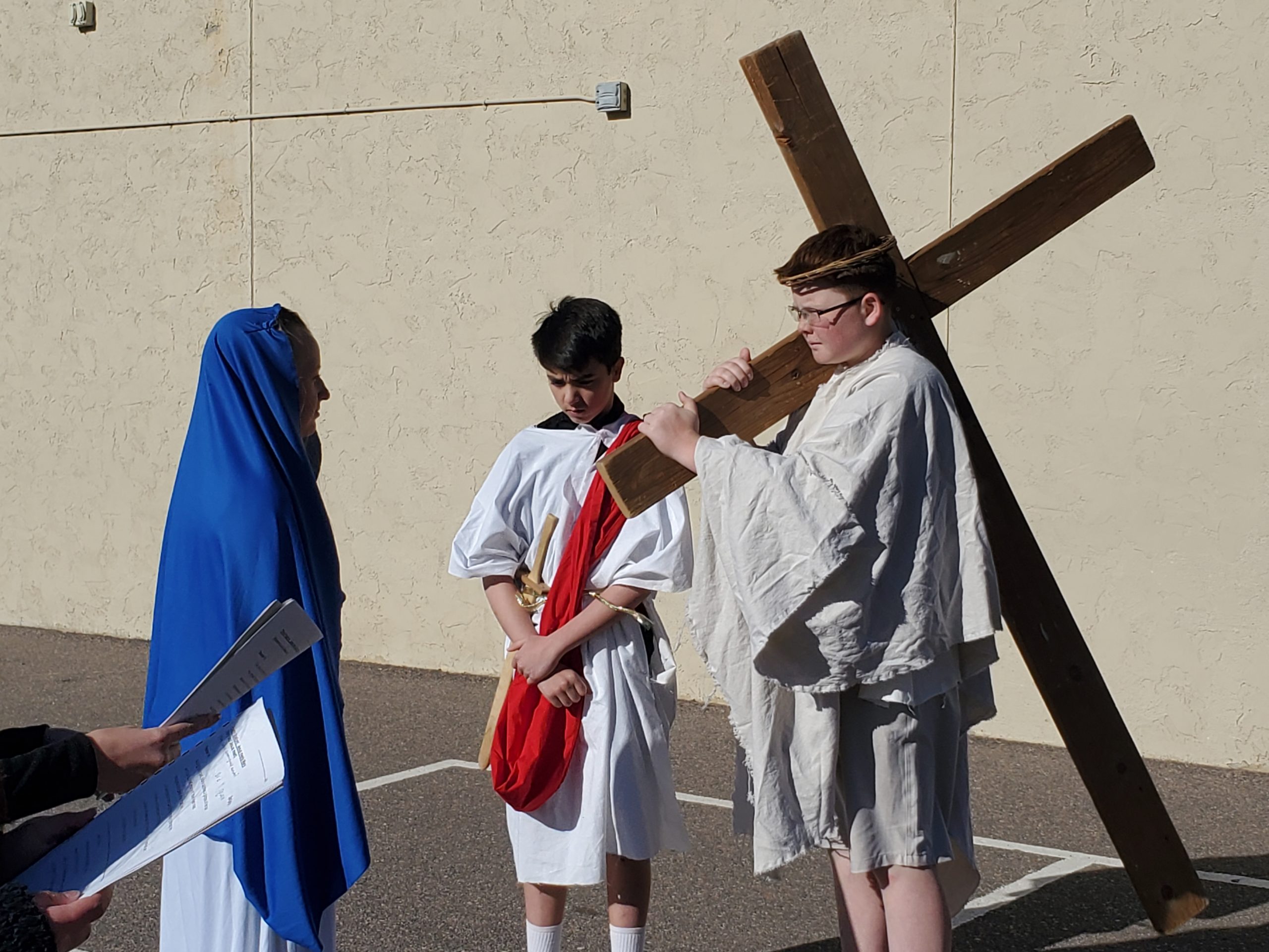 Living Walking Stations of the Cross- Presented by our 8th Grade Class ...